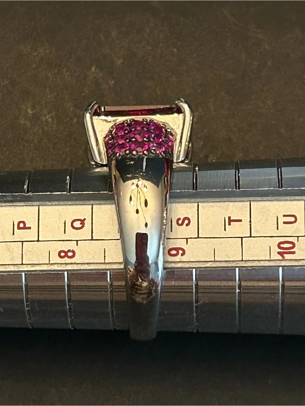 7.47CTW Unique Cut Lab Created Ruby Cocktail Ring Set in 925 Sterling Silver